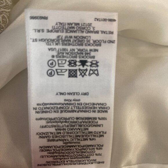 Brooks Brothers Gold Cowl Neck Sleeveless Shimmer‎ Jacquard Dress. Size 4 K12 - Picture 4 of 4